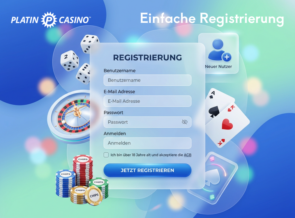 Melden Sie sich einfach bei den besten Online-Casinos von Platin Casino Deutschland an